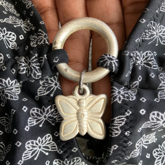 Black and silver butterfly print swimsuit - Picture 6 of 6